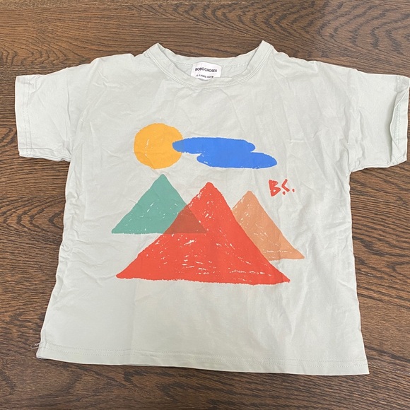Bobo Choses Kids Tee with Colorful Mountain Graphic - Picture 2 of 3